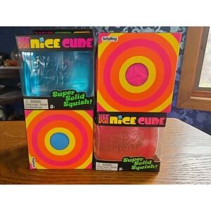 Nee Doh 2 Nice Cube & 2 Color  change Complete Lot of 4  -Blue Purple & Pink